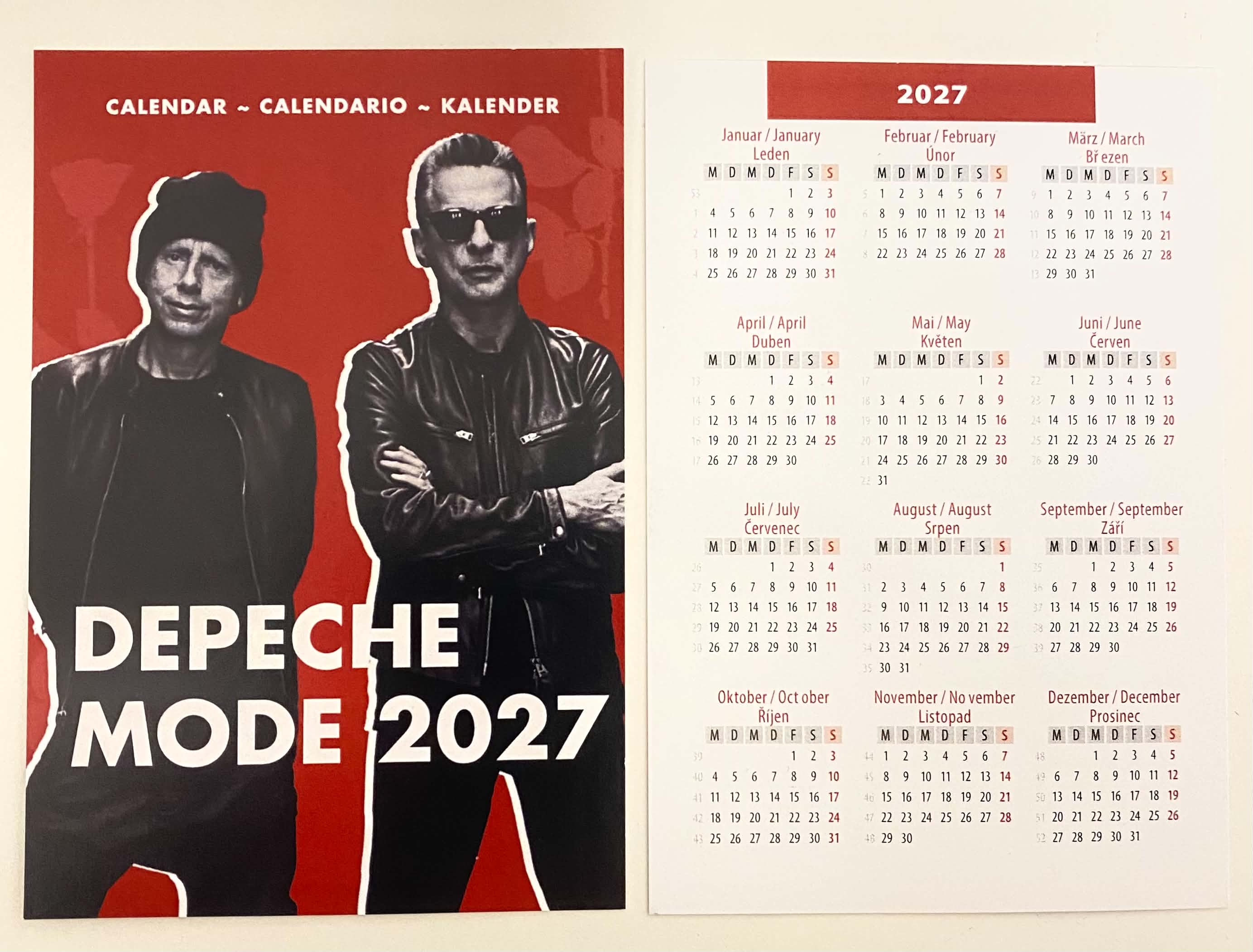 Kapesní kalendář Depeche Mode 2027